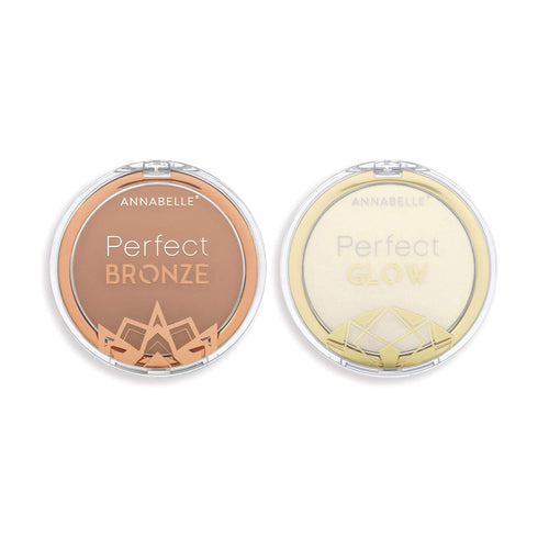 Perfect Glow - Topaz + Poudre préssée bronzante Perfect Bronze - Sun Goddess