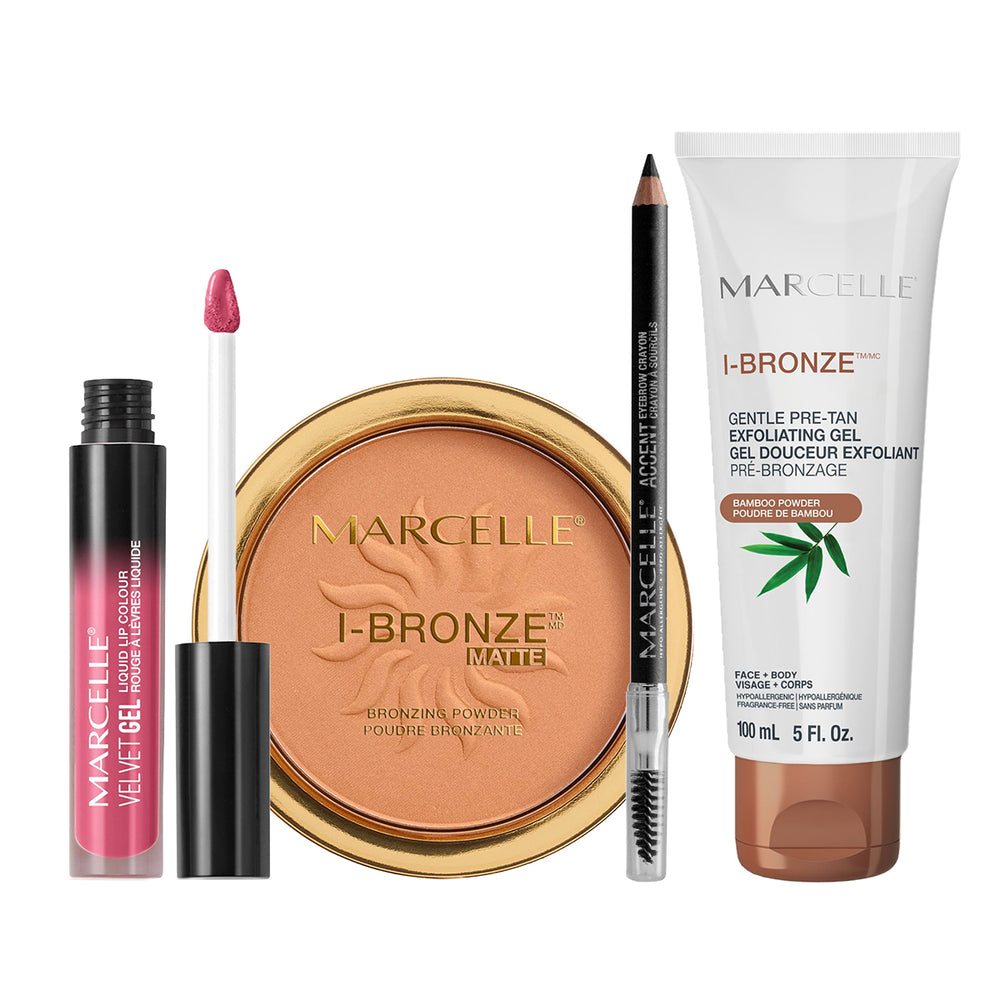 Ensemble I-Bronze et gel exfoliant