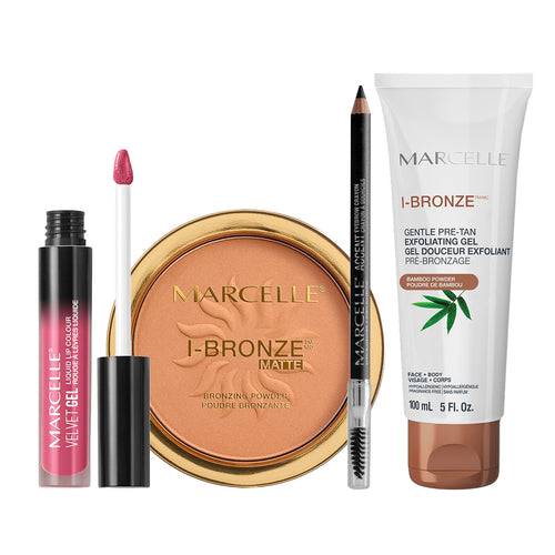 Ensemble I-Bronze et gel exfoliant